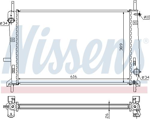 Nissens 62056A - Radiatore, Raffreddamento motore autozon.pro