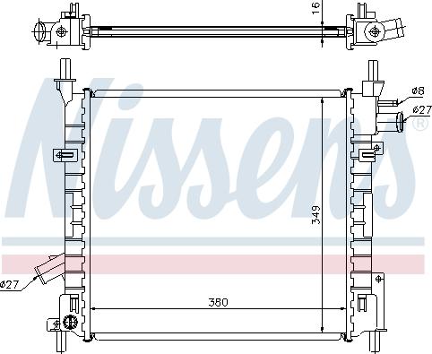 Nissens 62022A - Radiatore, Raffreddamento motore autozon.pro