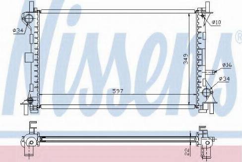 Nissens 62075 - Radiatore, Raffreddamento motore autozon.pro