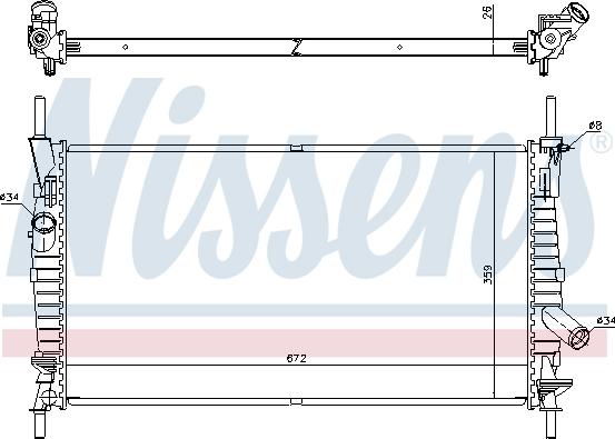 Nissens 62128 - Radiatore, Raffreddamento motore autozon.pro