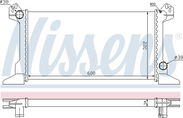 Nissens 698524 - Radiatore, Raffreddamento motore autozon.pro