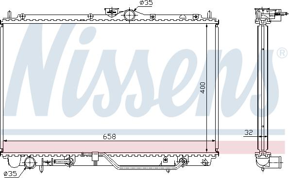 Nissens 62860A - Radiatore, Raffreddamento motore autozon.pro