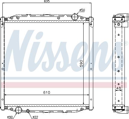 Nissens 62880A - Radiatore, Raffreddamento motore autozon.pro