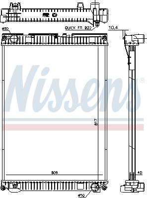 Nissens 628763 - Radiatore, Raffreddamento motore autozon.pro