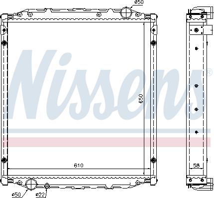 Nissens 62876A - Radiatore, Raffreddamento motore autozon.pro