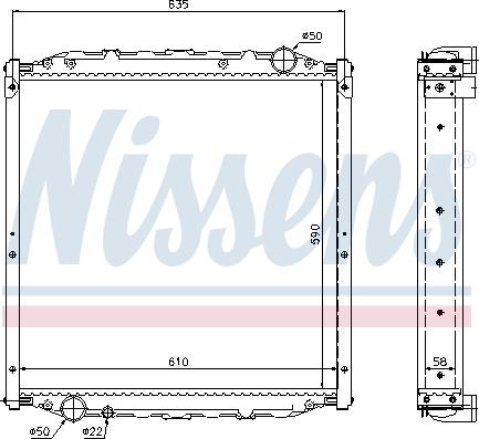 Nissens 62877A - Radiatore, Raffreddamento motore autozon.pro