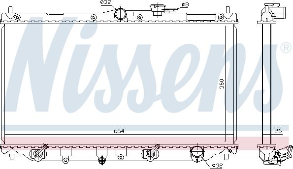 Nissens 622831 - Radiatore, Raffreddamento motore autozon.pro