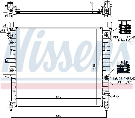 Nissens 62788A - Radiatore, Raffreddamento motore autozon.pro