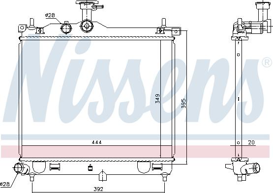 Nissens 67610 - Radiatore, Raffreddamento motore autozon.pro