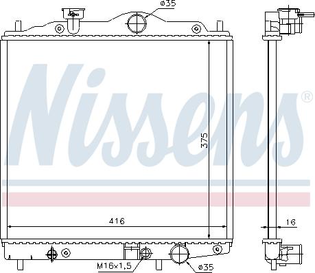 Nissens 67100 - Radiatore, Raffreddamento motore autozon.pro