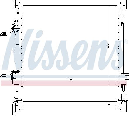 Nissens 694017 - Radiatore, Raffreddamento motore autozon.pro