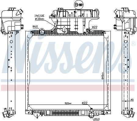 Nissens 67225 - Radiatore, Raffreddamento motore autozon.pro