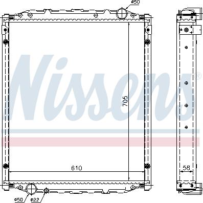 Nissens 67220A - Radiatore, Raffreddamento motore autozon.pro