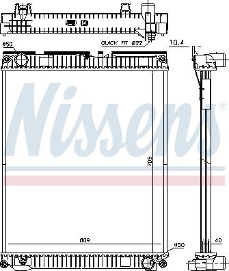 Nissens 67227 - Radiatore, Raffreddamento motore autozon.pro