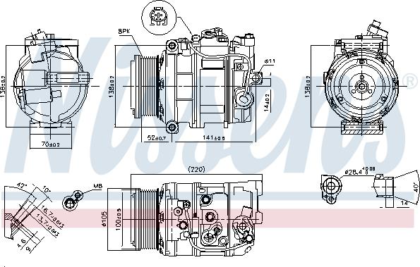 Nissens 89412 - Compressore, Climatizzatore autozon.pro