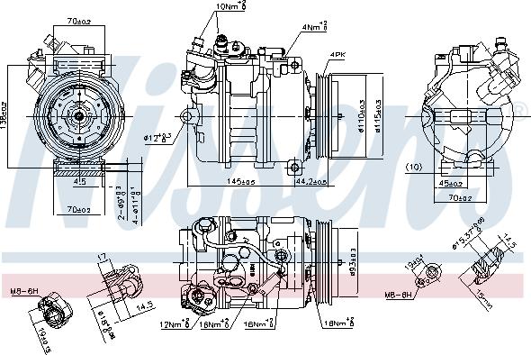 Nissens 89417 - Compressore, Climatizzatore autozon.pro