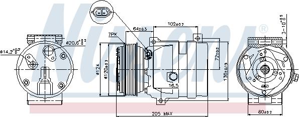 Nissens 89435 - Compressore, Climatizzatore autozon.pro