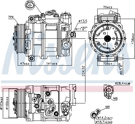 Nissens 89090 - Compressore, Climatizzatore autozon.pro