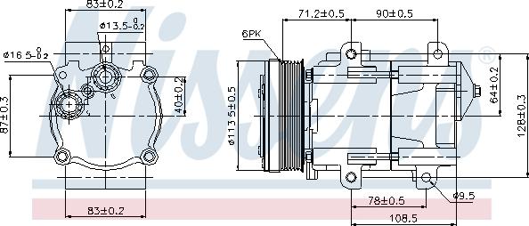 Nissens 89046 - Compressore, Climatizzatore autozon.pro