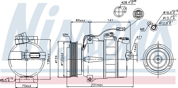 Nissens 89054 - Compressore, Climatizzatore autozon.pro