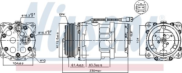 Nissens 89055 - Compressore, Climatizzatore autozon.pro