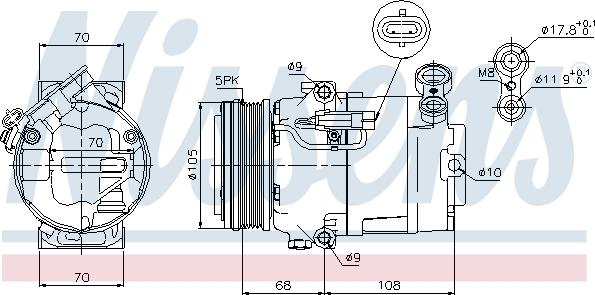 Nissens 89050 - Compressore, Climatizzatore autozon.pro