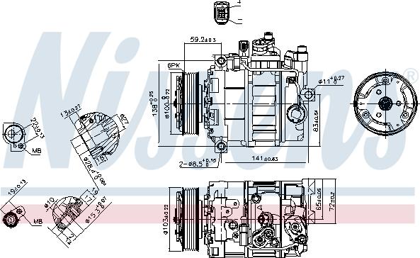 Nissens 89052 - Compressore, Climatizzatore autozon.pro