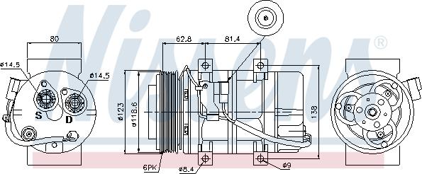 Nissens 89069 - Compressore, Climatizzatore autozon.pro