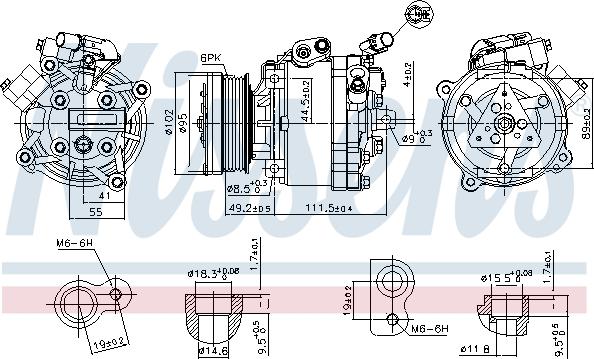 Nissens 890666 - Compressore, Climatizzatore autozon.pro