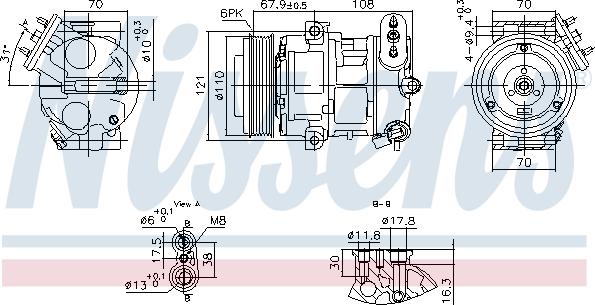 Nissens 890663 - Compressore, Climatizzatore autozon.pro