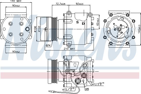 Nissens 89066 - Compressore, Climatizzatore autozon.pro