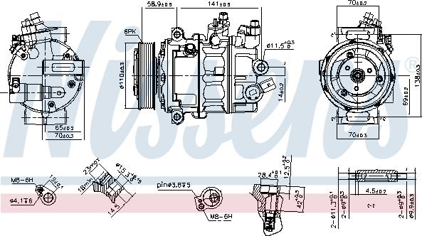 Nissens 890608 - Compressore, Climatizzatore autozon.pro