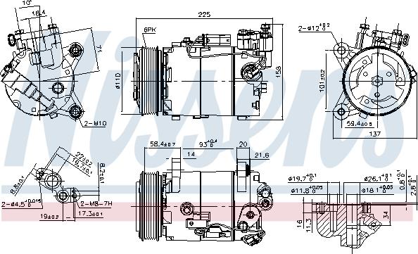 Nissens 890099 - Compressore, Climatizzatore autozon.pro