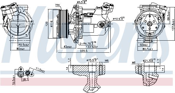 Nissens 890042 - Compressore, Climatizzatore autozon.pro