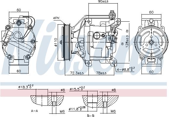 Nissens 890047 - Compressore, Climatizzatore autozon.pro