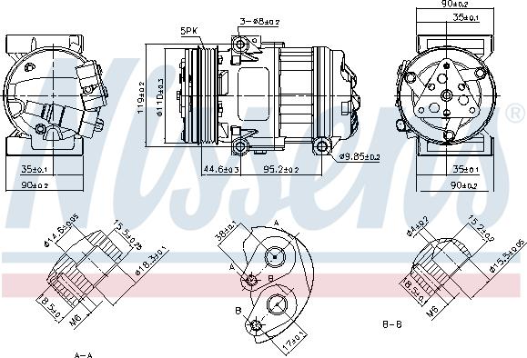 Nissens 890055 - Compressore, Climatizzatore autozon.pro