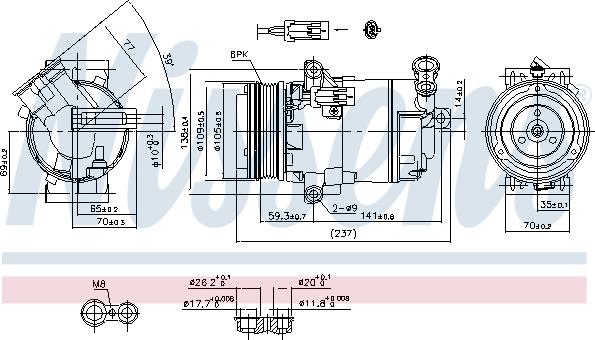 Nissens 890006 - Compressore, Climatizzatore autozon.pro