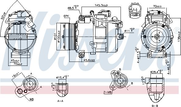 Nissens 890012 - Compressore, Climatizzatore autozon.pro