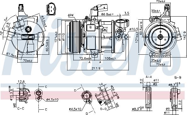 Nissens 890087 - Compressore, Climatizzatore autozon.pro