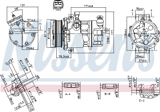 Nissens 890074 - Compressore, Climatizzatore autozon.pro