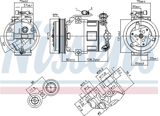 Nissens 890185 - Compressore, Climatizzatore autozon.pro