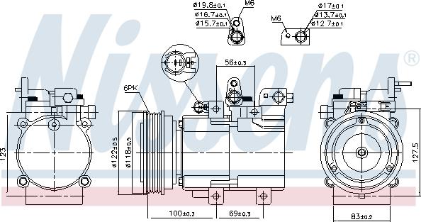 Nissens 890130 - Compressore, Climatizzatore autozon.pro