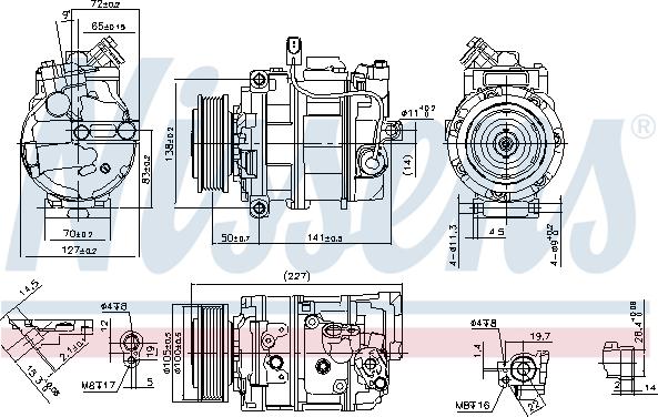 Nissens 890173 - Compressore, Climatizzatore autozon.pro