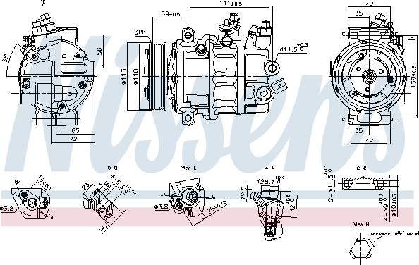 Nissens 890893 - Compressore, Climatizzatore autozon.pro