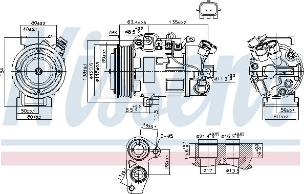 Nissens 890802 - Compressore, Climatizzatore autozon.pro