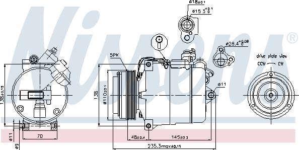 Nissens 89034 - Compressore, Climatizzatore autozon.pro