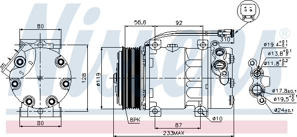 Nissens 89035 - Compressore, Climatizzatore autozon.pro