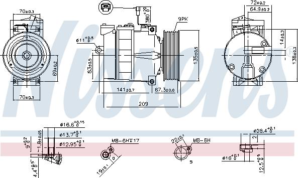 Nissens 89030 - Compressore, Climatizzatore autozon.pro