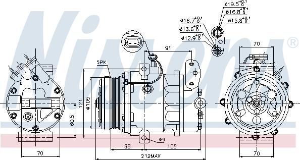 Nissens 89037 - Compressore, Climatizzatore autozon.pro