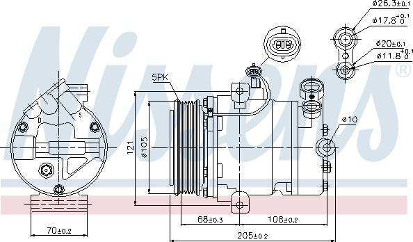 Nissens 89024 - Compressore, Climatizzatore autozon.pro